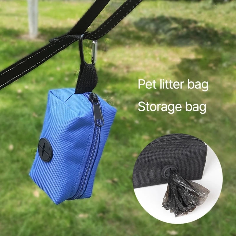 Pet Dog Poop Bag Holder Leash Attachment Adjustable Travel Garbage Bag Dogs Waste Poop Bags Dispenser Pet Cleaning Tools